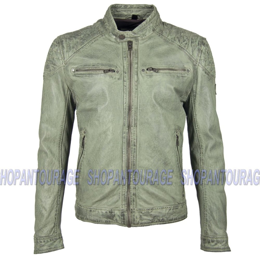 Mauritius Gorey Green 100% Genuine Leather Jacket